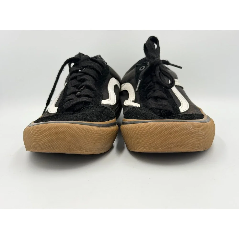 Vans Old Skool Pro Men 10.5 Black Gum Sole Suede Skate Shoes Sneakers Classic